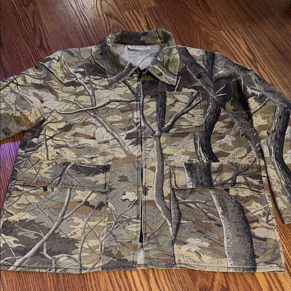 Vintage 80s Clarkfield Outdoors Made In USA‎ Utility Zip Up Jacket Size Medium